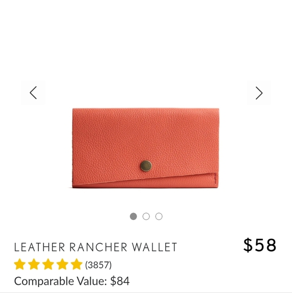 Portland Leather Goods Yellow Leather Trifold Wallet - Picture 7 of 9